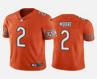 Men & Women & Youth Chicago Bears #2 DJ Moore Orange Vapor Untouchable Stitched Football Jersey->carolina panthers->NFL Jersey
